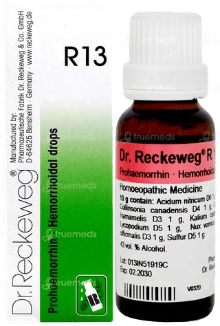 Dr Reckeweg R13 Hemorrhoidal Drop 22 Ml - Uses, Side Effects, Dosage ...