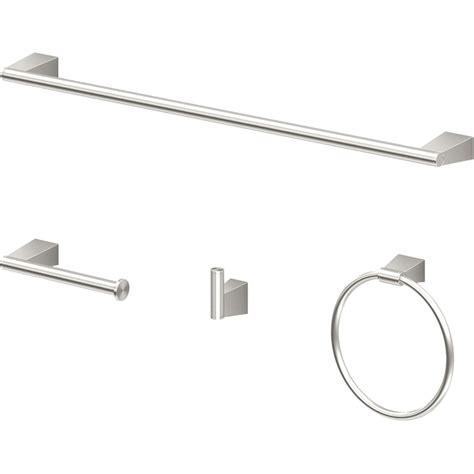 Gatco Bleu Satin Nickel Wall Mount Single Post Toilet Paper Holder 4733 ...