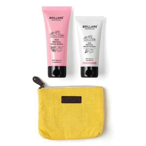 Brillare Age Revival Face Wash & Moisturiser With Yellow Pouch ...