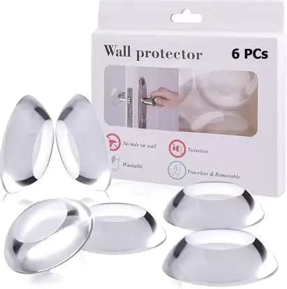 TIRMOKASO Wall Protector Rubber Stopper 6 Pcs Clear Round Door Knob ...