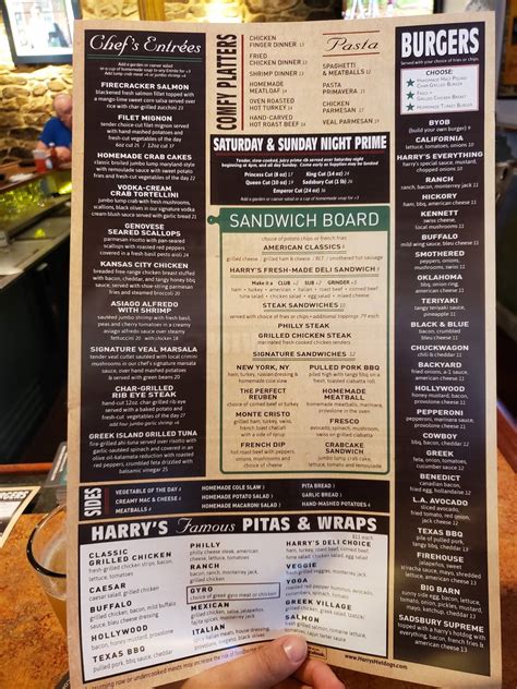 Menu at Harry's Hotdogs restaurant, Sadsburyville