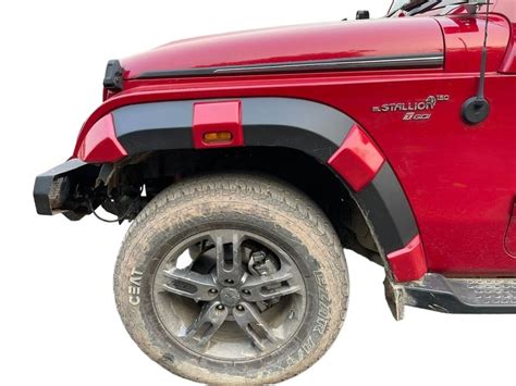 CLOUDSALE Wheel Arch Cladding Compatible For New Mahindra Thar (Set of ...