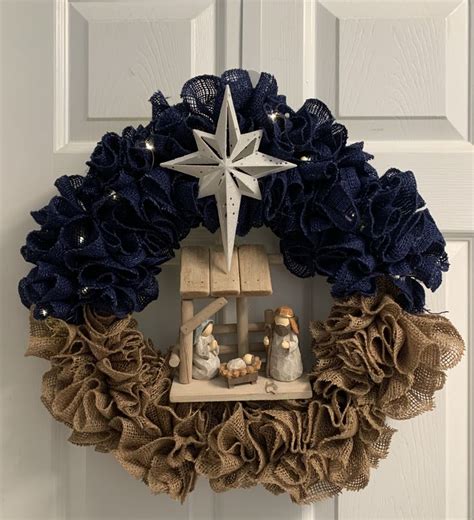 Nativity Wreath DIY 的图像结果