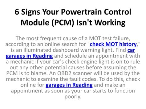 Image result for Signs of a Bad PCM Module