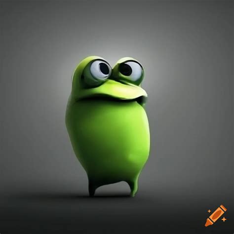 Illustration of a frog in a pond on Craiyon
