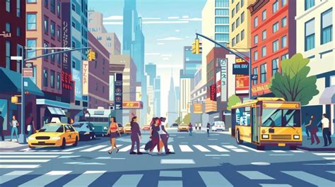 Busy City Street Scene 的图像结果