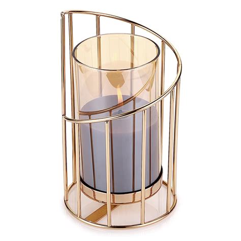Buy OwnMy Geometric Pillar Candle Holder Decorative Candle Stand Metal ...