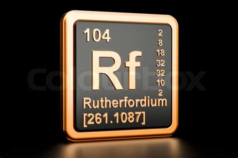 Rutherfordium Rf chemical element. 3D rendering | Stock image | Colourbox - D Chemical Element