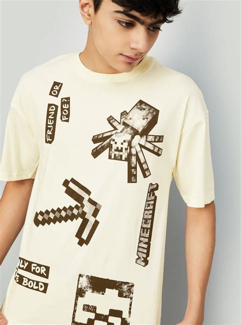 Buy Boys Minecraft Printed T-shirt Online at just Rs. 499.0 ...