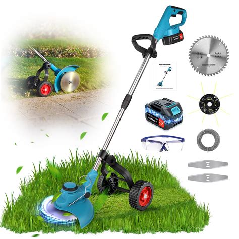 Electric Weed Wacker Cordless Weed Eater Battery Powered 3000mAh, Brush ...