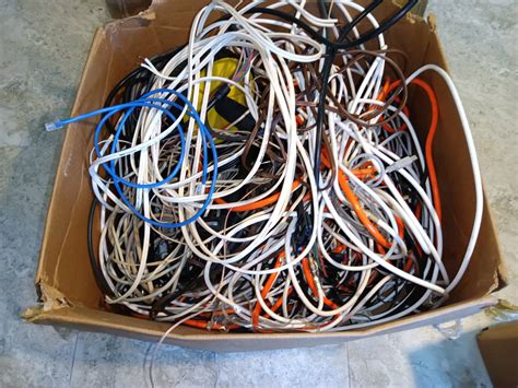 Lot # 367 large box of wires cables and chords and more - Florida’s ...
