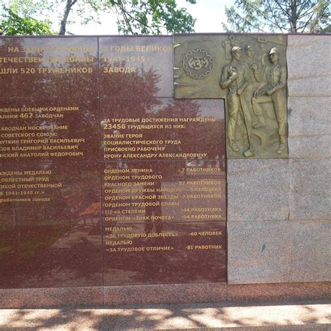 Monument to Employees of Kuibyshev Factory Who Died During The Great ...
