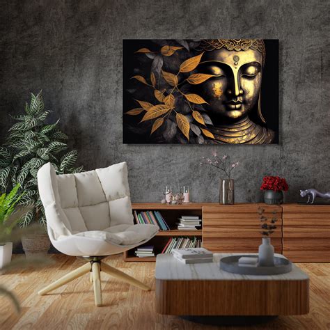 Golden Buddha Canvas Print - Large Canvas Art Print for Home and Livin ...