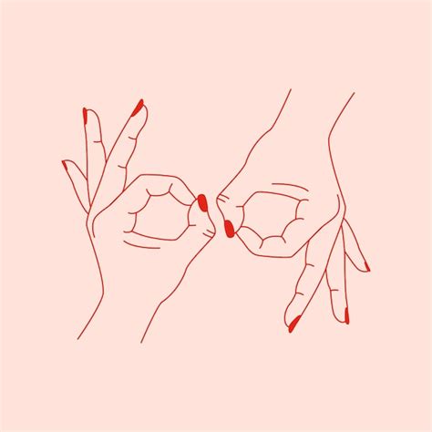 Woman making glasses with hands vector logo in linear style hands and ...