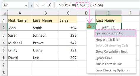 Textsplit Returns Spill Error Message 的图像结果