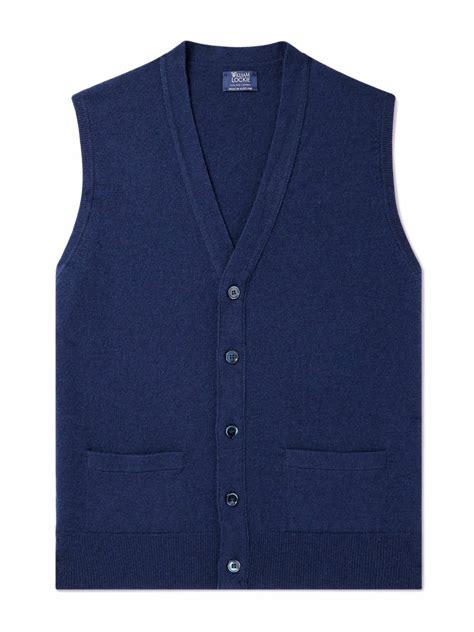William Lockie - Oxton Cashmere Sweater Vest - Blue William Lockie