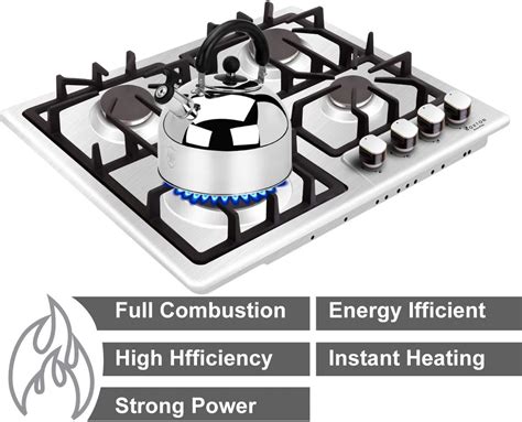 NOXTON Gas Cooktop Hob Gas Stove Top 4 Sealed India | Ubuy