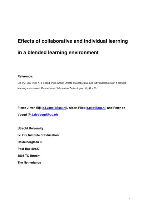 Collaborate Learning Vs. Individual 的图像结果