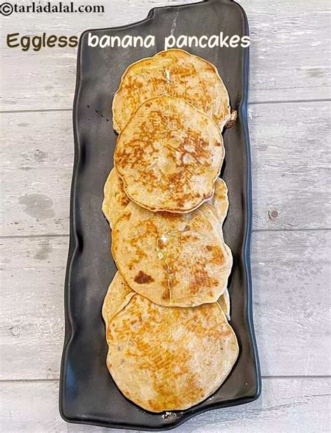 How to make Indian Style Eggless Banana Nut Pancake Recipe