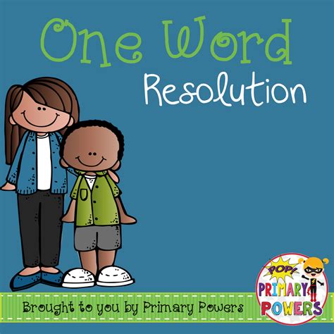 Preschool Ponderings: One Word Resolution