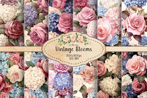 Faded Roses and Hydrangeas Graphic by curvedesign · Creative Fabrica