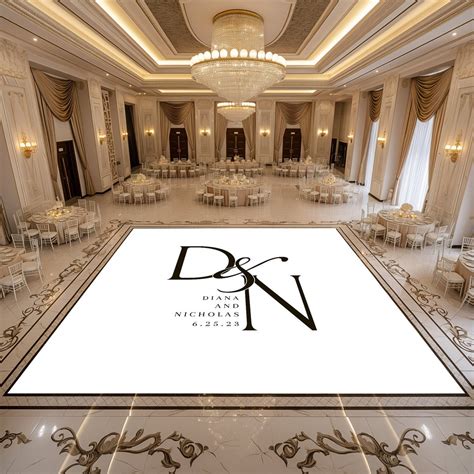 Custom Wedding Dance Floor Wrap | Self Stick Dance Floor | Monogram ...