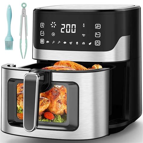 COMFYHOME Air Fryer for Home - 6.5L with Digital Touch Panel & Visual ...