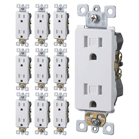 Adamax 15-Amp 125-volt Recessed GFCI Residential/Commercial Square ...