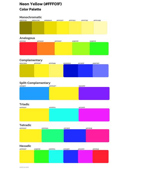 Colors That Go Well With Neon Yellow at Kristin Jones blog