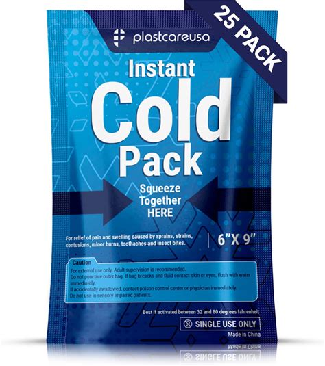 Amazon.com: General Medi Instant Ice Cold Pack (4”x 5.5”) – 25 Packs ...