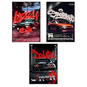 Aniculture JDM Car Poster Bundle – BMW Beamer, Nissan GTR & 180SX A3 HD ...