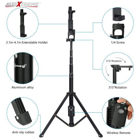 2 in 1 Portable Mini Mobile Selfie Stick with Bluetooth Remote ...