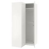 PAX / GRIMO corner wardrobe, white/white, 110/110x236 cm (433/8/433 ...