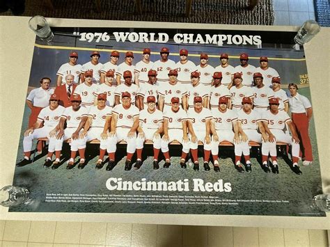 Vintage 1976 Cincinnati Reds World Series Champions Poster Big Red ...