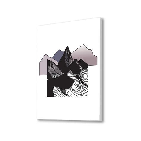 Black and Purple Mountain Canvas Printed Wall Painting – Nestroots