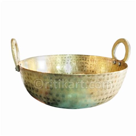 Buy Online Balakati Pure Brass Cooking Kadhai at best price - Ritikart