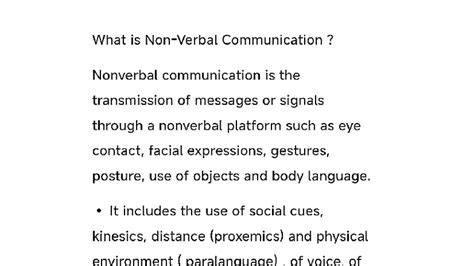 Communication: Understanding Nonverbal Cues and Their Impact - Studocu