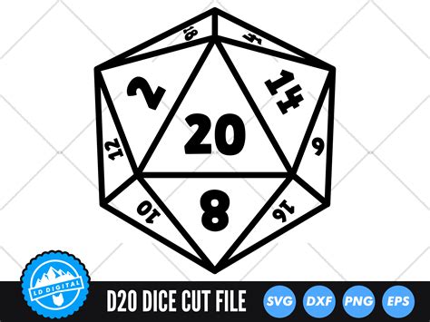 D20 Polyhedral Dice | Dice SVG Graphic by lddigital · Creative Fabrica