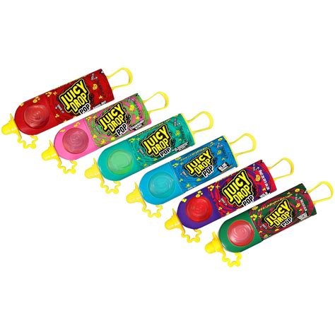 Buy Juicy Drop Pop Sweet Lollipops Candy with Sour Liquid, Assorted ...