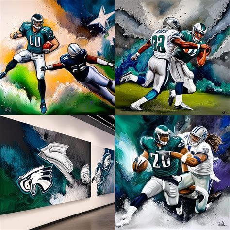Philadelphia Eagles vs the Dallas Cowboys rivalry - AI Generated ...