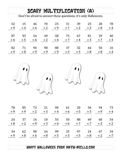 Halloween Math Drills