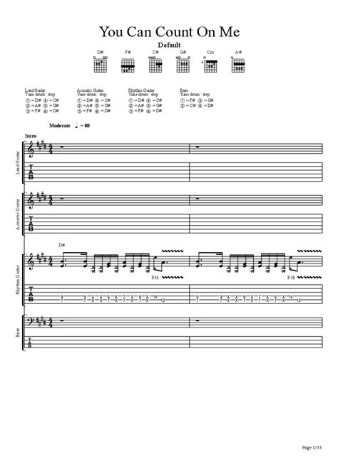 Count On Me Guitar Chords
