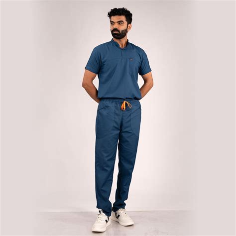 Navy Blue High Neck Everyday Scrubs for Men | MedTogs India – MedTogs ...