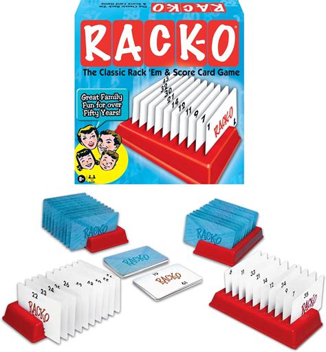 Winning Moves Rack-O Retro Game Games USA, Classic Tabletop Game ...
