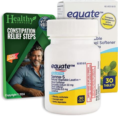 Amazon.com: Healthy Surplus Equate Senna-S Natural Vegetable Laxative and Stool Softener ...
