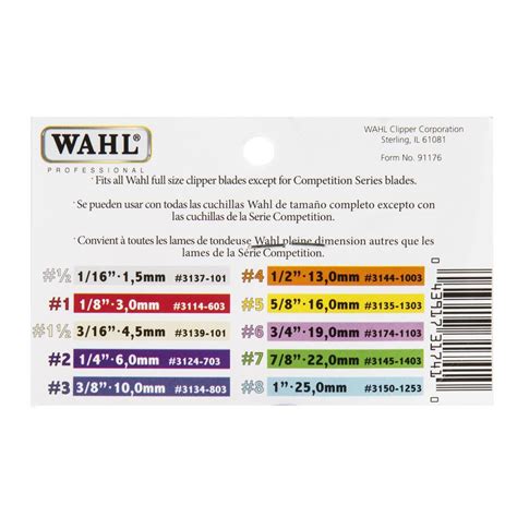 Wahl Dog Clipper Guard Sizes Chart at Clifford Ward blog