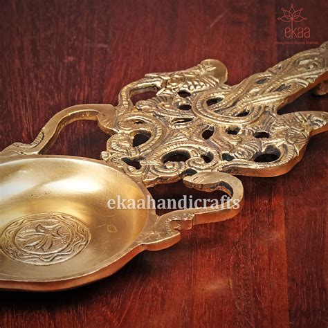 Brass Diya Oil Lamp Pooja Mandir Havan Spoon – Ekaa Handicrafts