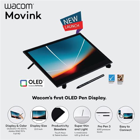Wacom Movink 13 OLED Pen Graphic Display and pen Tablet - India Webcomm ...