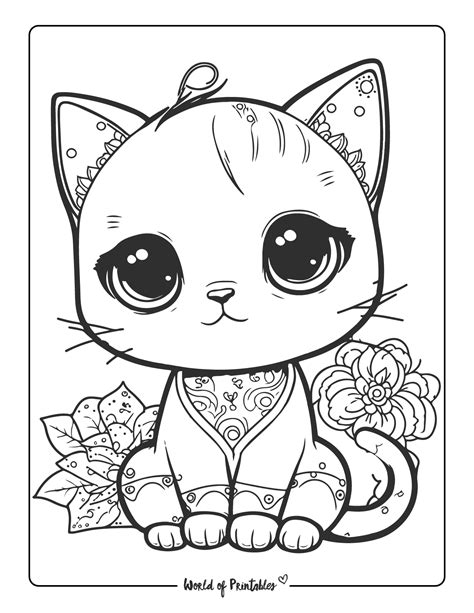 Kitty Cat Coloring Page
