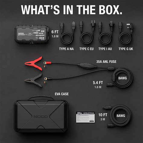 NOCO GENIUSPRO25, 25-Amp Fully-Automatic Professional Smart Charger, 6V ...